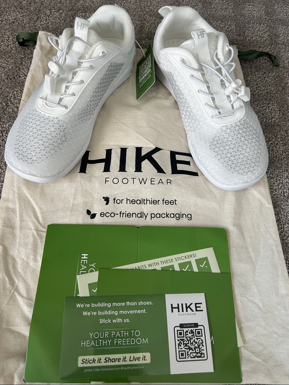 HIKE Footwear Women’s White HF Flow Minimalistic Shoes